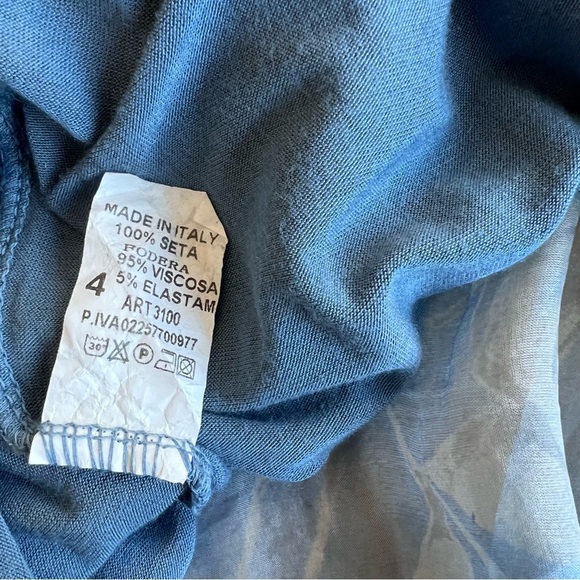 Italian Made Silk Ruffle - Tiered Summer Dress Size S-M - Picture 6 of 8